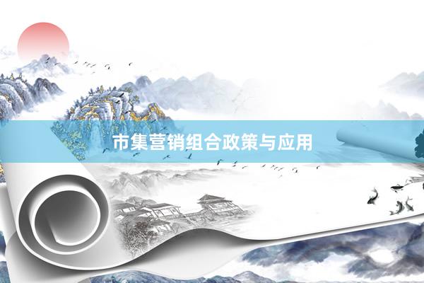 市集营销组合政策与应用